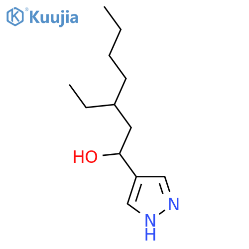 3-ethyl-1-(1H-pyrazol-4-yl)heptan-1-ol structure