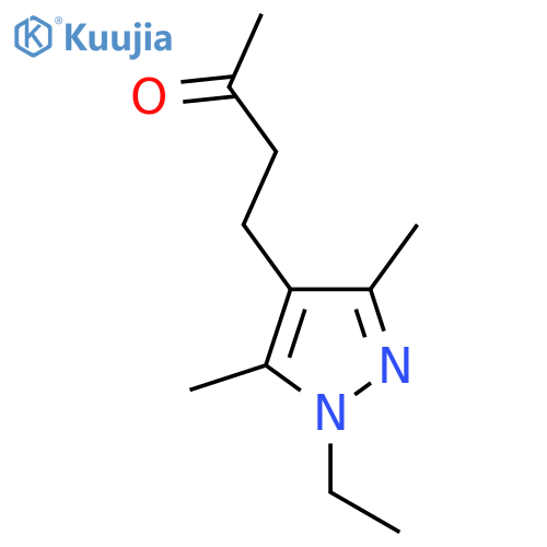 4-(1-ethyl-3,5-dimethyl-1H-pyrazol-4-yl)butan-2-one structure