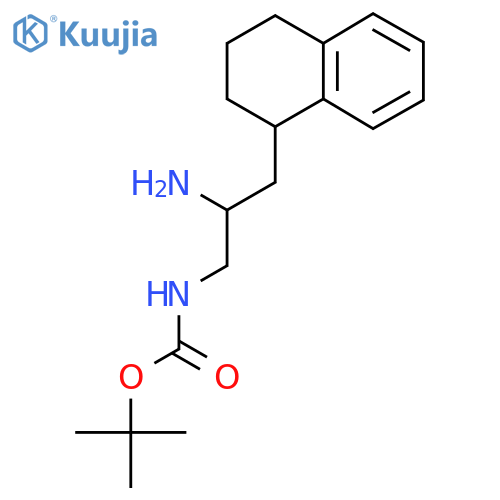 tert-butyl N-2-amino-3-(1,2,3,4-tetrahydronaphthalen-1-yl)propylcarbamate structure