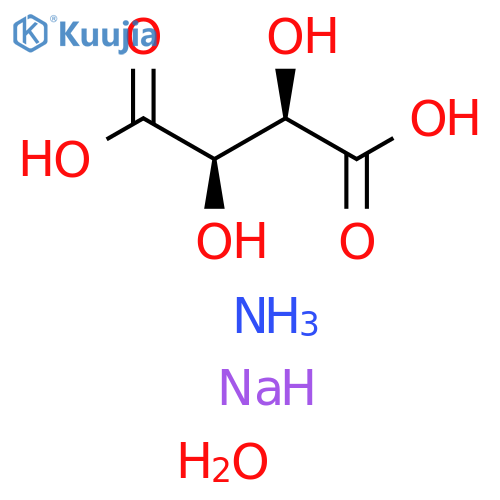 Butanedioic acid, 2,3-dihydroxy- (2R,3R)-, monoammoniummonosodium salt, tetrahydrate structure