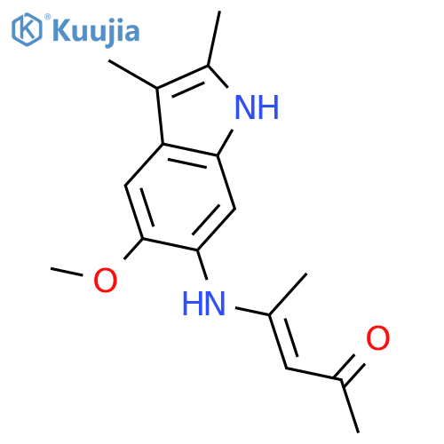 3-Penten-2-one, 4-[(5-methoxy-2,3-dimethyl-1H-indol-6-yl)amino]- structure