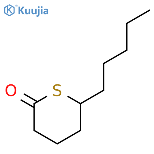 6-pentyltetrahydro-2H-thiopyran-2-one structure