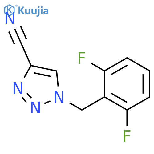 1-(2,6-Difluorophenyl)methyl-1H-1,2,3-triazole-4-carbonitrile structure