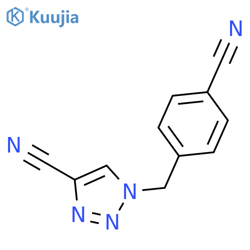 1H-1,2,3-Triazole-4-carbonitrile, 1-[(4-cyanophenyl)methyl]- structure