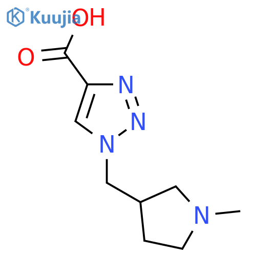 1-((1-methylpyrrolidin-3-yl)methyl)-1H-1,2,3-triazole-4-carboxylic acid structure