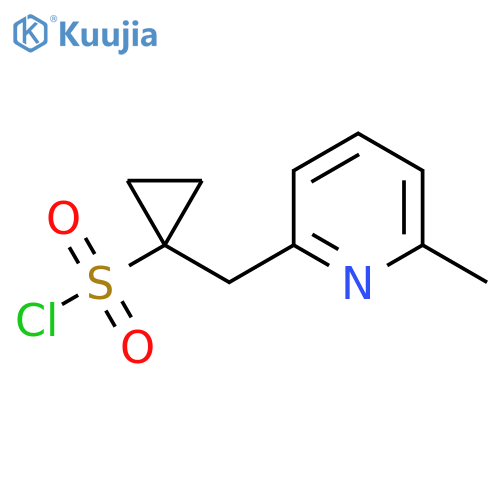 1-(6-methylpyridin-2-yl)methylcyclopropane-1-sulfonyl chloride structure