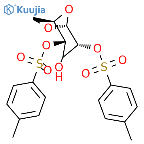 1,6-Anhydro-2,4-di-O-p-toluenesulfonyl-β-D-glucopyranose structure