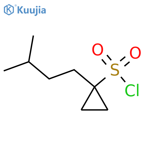 1-(3-methylbutyl)cyclopropane-1-sulfonyl chloride structure