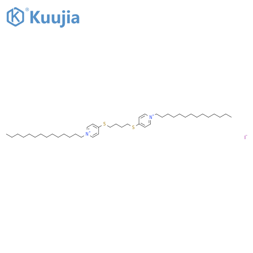Pyridinium, 4,4'-[1,4-butanediylbis(thio)]bis[1-tetradecyl-, diiodide structure