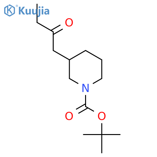 Tert-butyl 3-(2-oxobutyl)piperidine-1-carboxylate structure