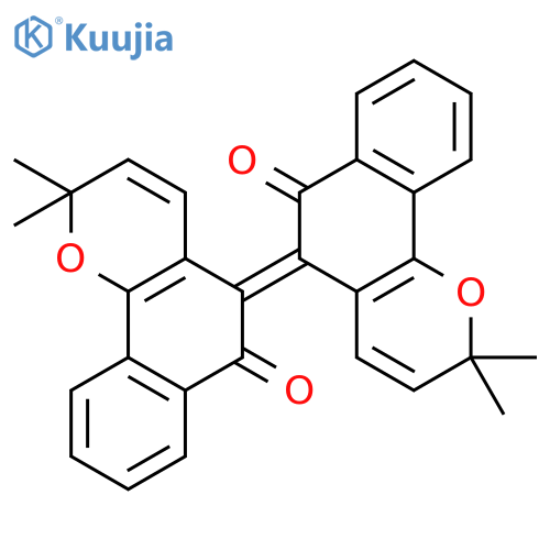 (5E)-2,2,2',2'-tetramethyl-5,5'-bibenzo[h]chromene-6,6'(2H,2'H)-dione structure