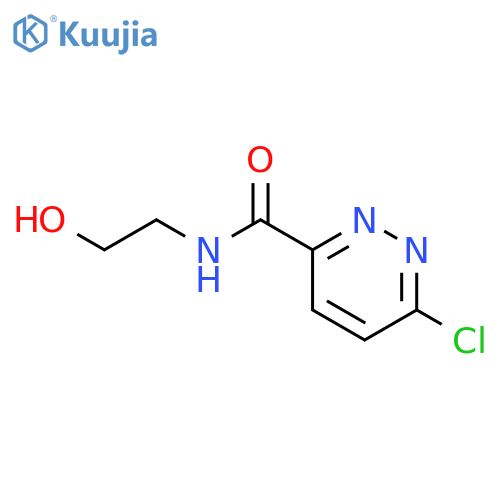 6-chloro-N-(2-hydroxyethyl)pyridazine-3-carboxamide structure