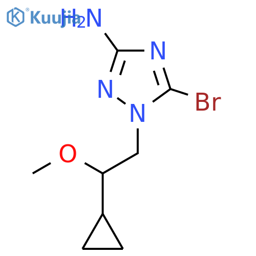 5-bromo-1-(2-cyclopropyl-2-methoxyethyl)-1H-1,2,4-triazol-3-amine structure