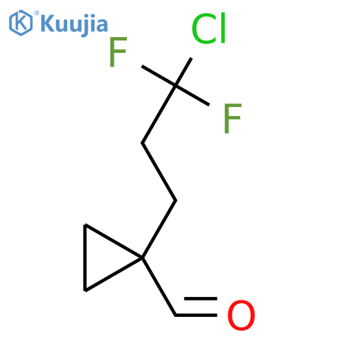 1-(3-chloro-3,3-difluoropropyl)cyclopropane-1-carbaldehyde structure