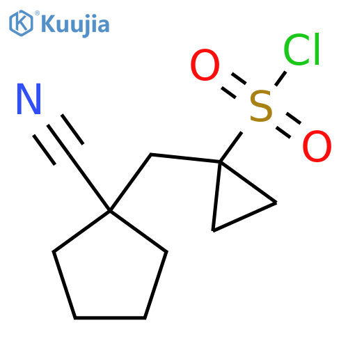 1-(1-cyanocyclopentyl)methylcyclopropane-1-sulfonyl chloride structure