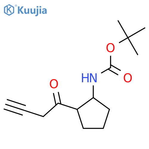 tert-butyl N-[2-(but-3-ynoyl)cyclopentyl]carbamate structure