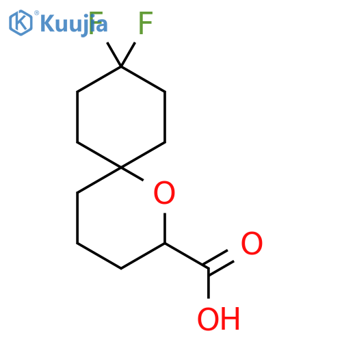 9,9-Difluoro-1-oxaspiro[5.5]undecane-2-carboxylic acid structure