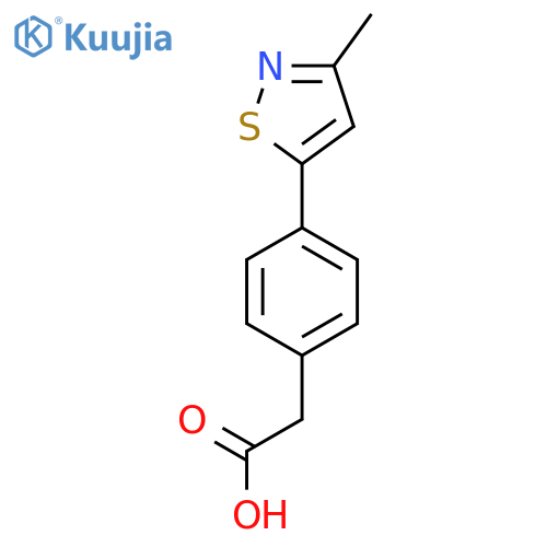 2-[4-(3-Methyl-1,2-thiazol-5-yl)phenyl]acetic acid structure