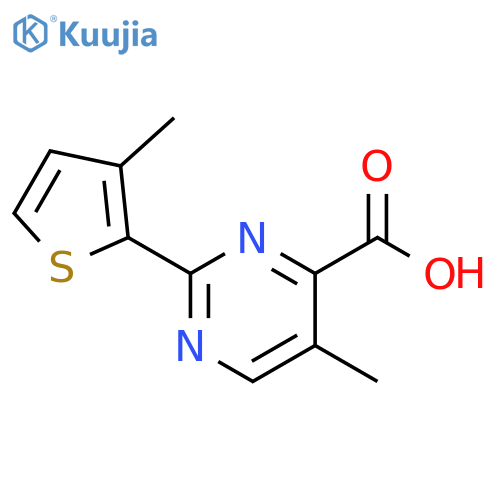 4-Pyrimidinecarboxylic acid, 5-methyl-2-(3-methyl-2-thienyl)- structure