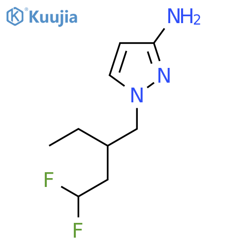 1-(2-ethyl-4,4-difluorobutyl)-1H-pyrazol-3-amine structure
