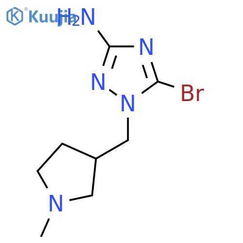5-bromo-1-(1-methylpyrrolidin-3-yl)methyl-1H-1,2,4-triazol-3-amine structure