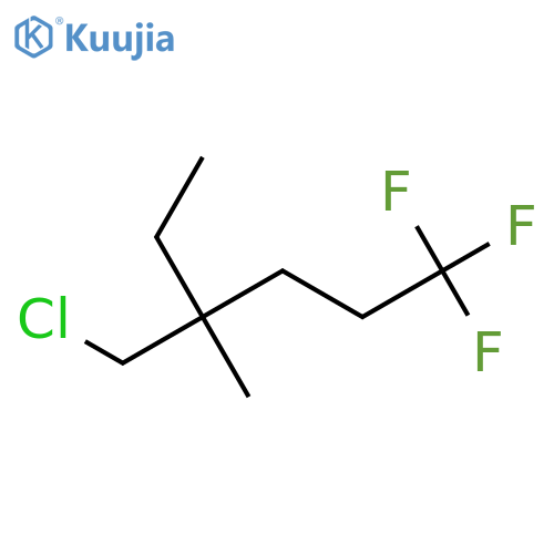 4-(Chloromethyl)-1,1,1-trifluoro-4-methylhexane structure