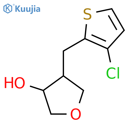 4-(3-chlorothiophen-2-yl)methyloxolan-3-ol structure