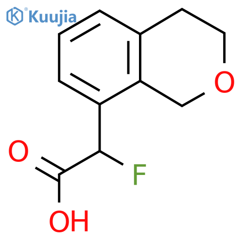 2-(3,4-dihydro-1H-2-benzopyran-8-yl)-2-fluoroacetic acid structure