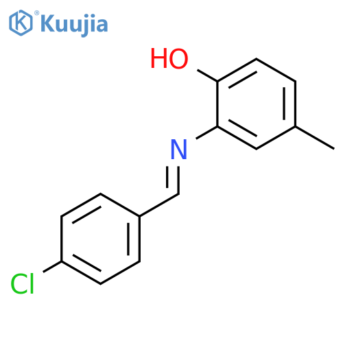 Phenol, 2-[[(4-chlorophenyl)methylene]amino]-4-methyl- structure