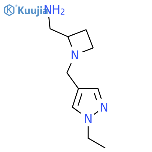 {1-(1-ethyl-1H-pyrazol-4-yl)methylazetidin-2-yl}methanamine structure