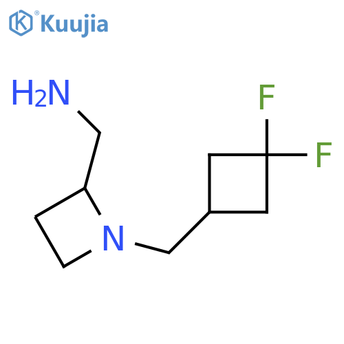 {1-(3,3-difluorocyclobutyl)methylazetidin-2-yl}methanamine structure