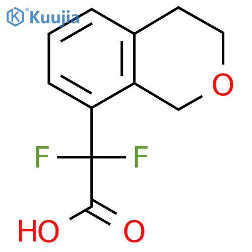 2-(3,4-dihydro-1H-2-benzopyran-8-yl)-2,2-difluoroacetic acid structure