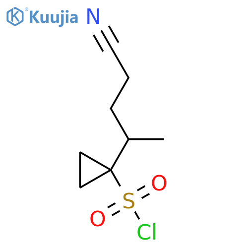 1-(4-cyanobutan-2-yl)cyclopropane-1-sulfonyl chloride structure
