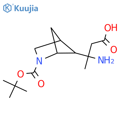 3-amino-3-{2-(tert-butoxy)carbonyl-2-azabicyclo2.1.1hexan-5-yl}butanoic acid structure