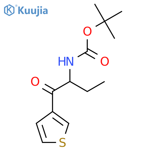 tert-butyl N-[1-oxo-1-(thiophen-3-yl)butan-2-yl]carbamate structure