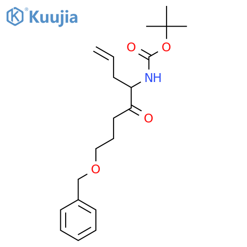 tert-butyl N-[8-(benzyloxy)-5-oxooct-1-en-4-yl]carbamate structure