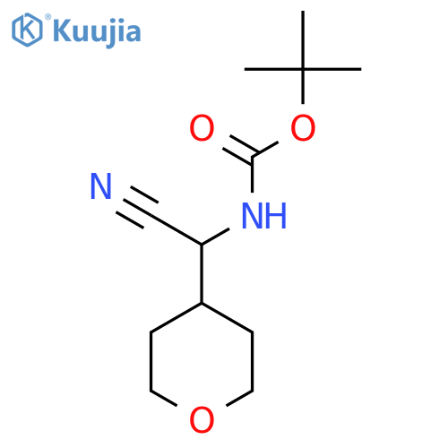 tert-butyl N-[cyano(oxan-4-yl)methyl]carbamate structure