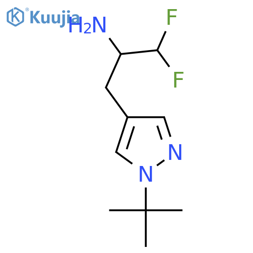 3-(1-tert-butyl-1H-pyrazol-4-yl)-1,1-difluoropropan-2-amine structure