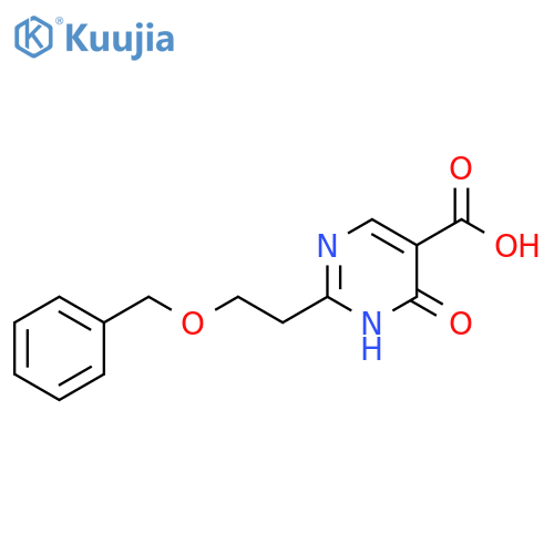5-Pyrimidinecarboxylic acid, 1,6-dihydro-6-oxo-2-[2-(phenylmethoxy)ethyl]- structure