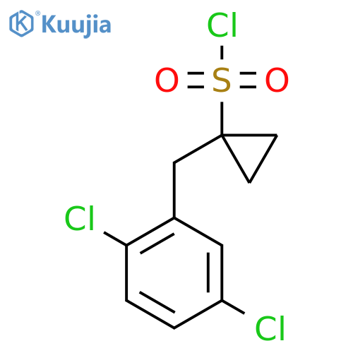 1-(2,5-dichlorophenyl)methylcyclopropane-1-sulfonyl chloride structure