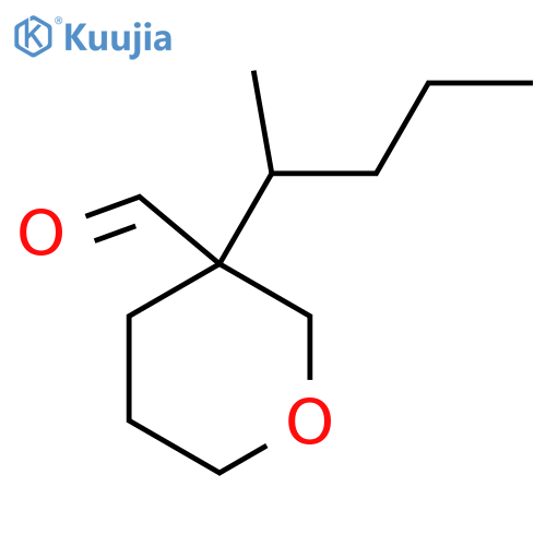 3-(pentan-2-yl)oxane-3-carbaldehyde structure