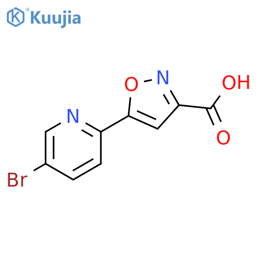 5-(5-bromopyridin-2-yl)-1,2-oxazole-3-carboxylic acid structure