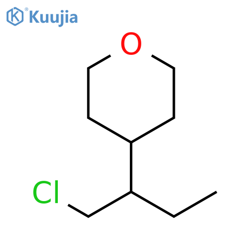 2H-Pyran, 4-[1-(chloromethyl)propyl]tetrahydro- structure