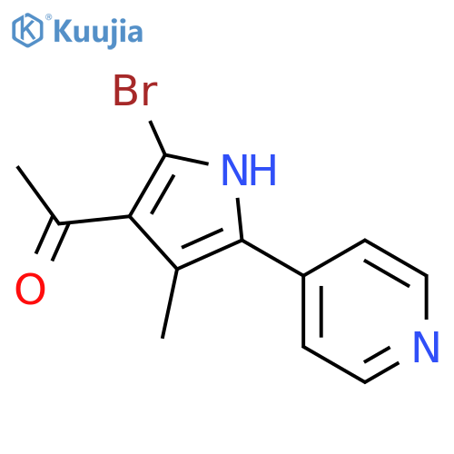 Ethanone, 1-[2-bromo-4-methyl-5-(4-pyridinyl)-1H-pyrrol-3-yl]- structure