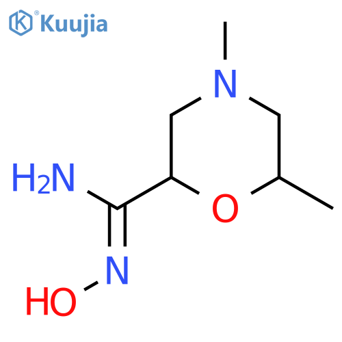N-hydroxy-4,6-dimethylmorpholine-2-carboximidamide structure