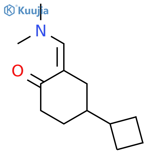 4-cyclobutyl-2-(dimethylamino)methylidenecyclohexan-1-one structure