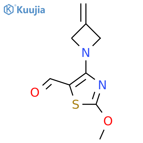 2-Methoxy-4-(3-methylideneazetidin-1-yl)-1,3-thiazole-5-carbaldehyde structure