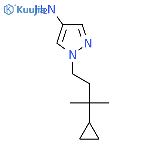 1-(3-cyclopropyl-3-methylbutyl)-1H-pyrazol-4-amine structure
