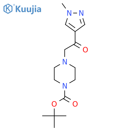 tert-butyl 4-2-(1-methyl-1H-pyrazol-4-yl)-2-oxoethylpiperazine-1-carboxylate structure