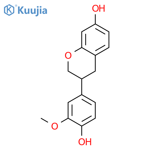 3-(4-hydroxy-3-methoxyphenyl)-3,4-dihydro-2H-chromen-7-ol structure